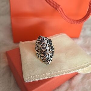 JAMES AVERY SILVER Long Sorrento Ring SIZE 7.